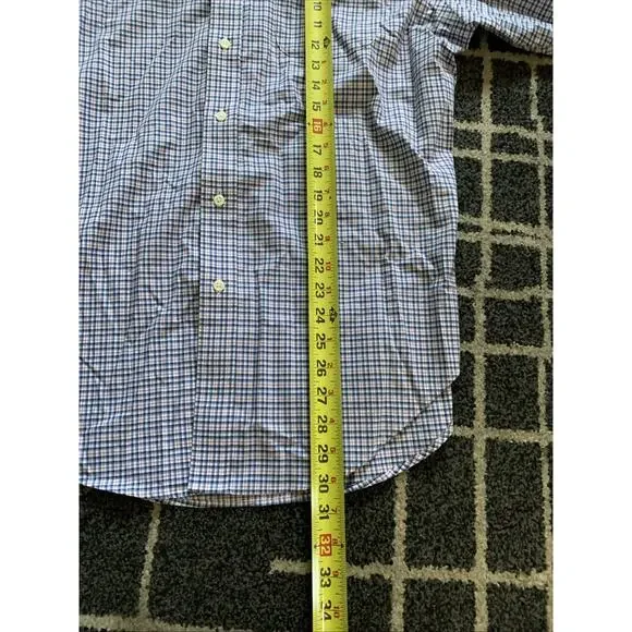 Lauren Ralph Lauren Striped Easy Care Non-Iron Button Up Shirt Blue White Red - Picture 5 of 6